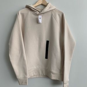 Banana Republic Modern Mens Fleece Hoodie Cream Beige